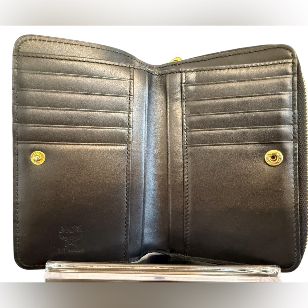 Mcm Authentic Orange & Black Python & Leather Wal… - image 8